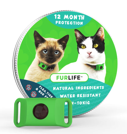 FurLife™ - 12 Months All Natural Flea and Tick Tags for Cats