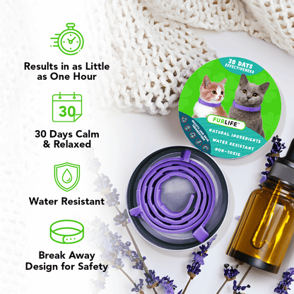 FurLife™ - Natural Pheromone Calming Collar for Cats